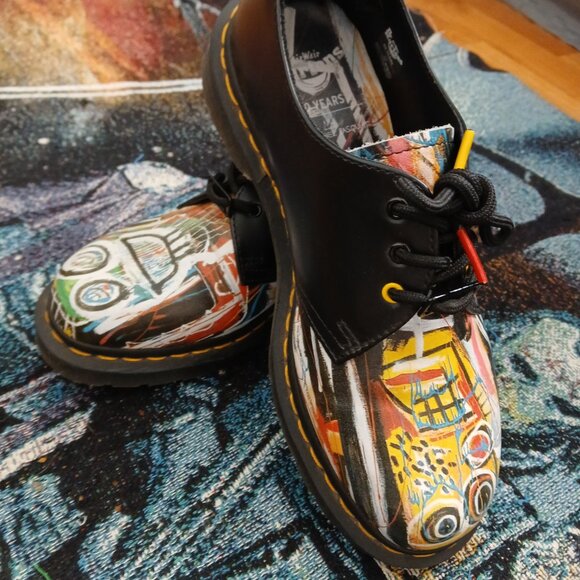 LOVINGLY AND LIGHTLY WORN DR. MARTENS BASQUIAT 1460 BEAT BOP AND 1461 DUST HEAD main image 6